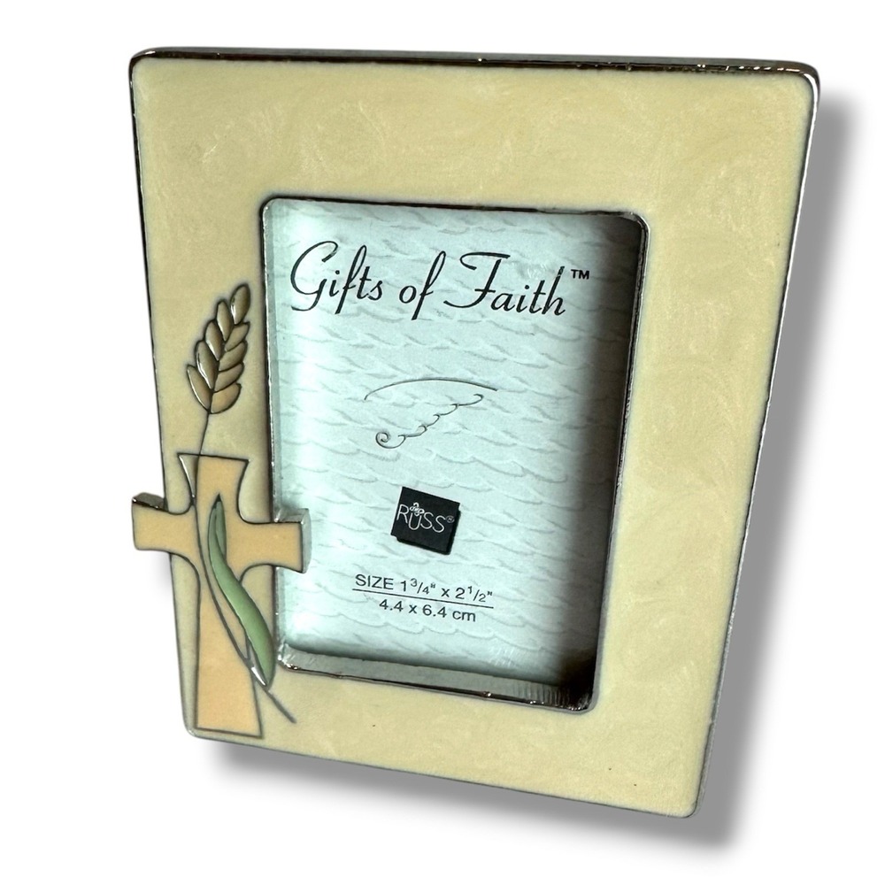 Russ Gifts of Faith Mini Picture Frame Cross Christian Baptism Confirmation Gift